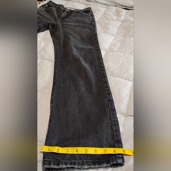 Garage 90's Straight | Washed Black Wide Leg Jeans | Size 25 - Picture 9 of 13